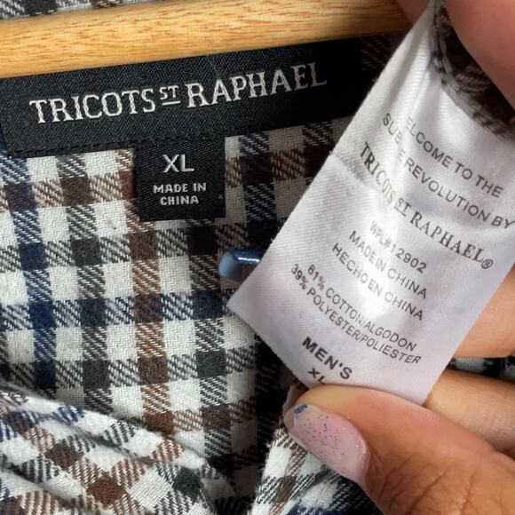 Tricots St Raphael Button Up Mens Size XL Multicolor Top - Picture 5 of 8